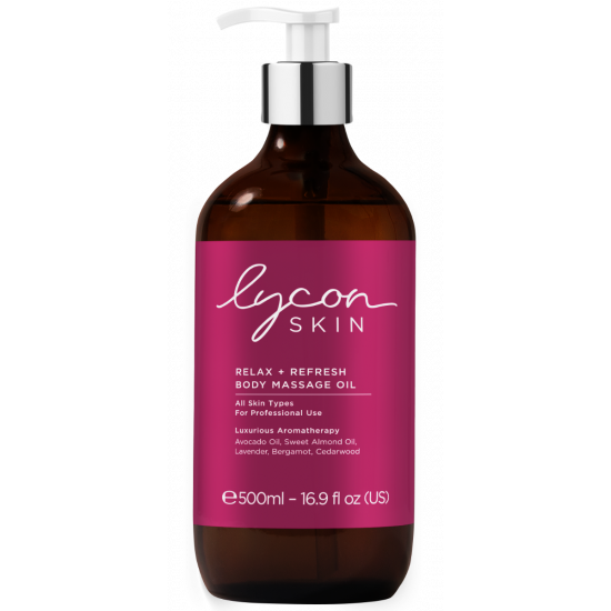 Relax and refresh body massage oil - lycon skin - smooth & co