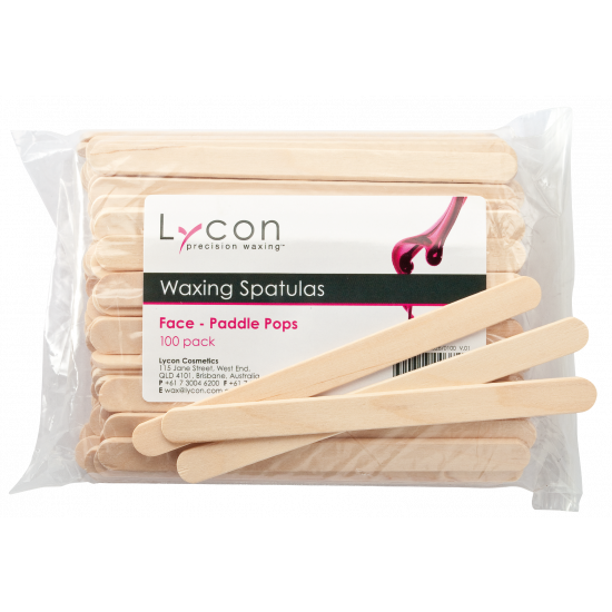 LYCON Paddle Pop Sticks - houten wax spatel half 