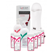 LYCON strip wax kit rollersysteem incl heater, cartridges voor- en na producten en strips